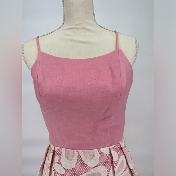 Vintage Handmade Pink Floral Women’s Spaghetti Straps Maxi Dress - Picture 4 of 15